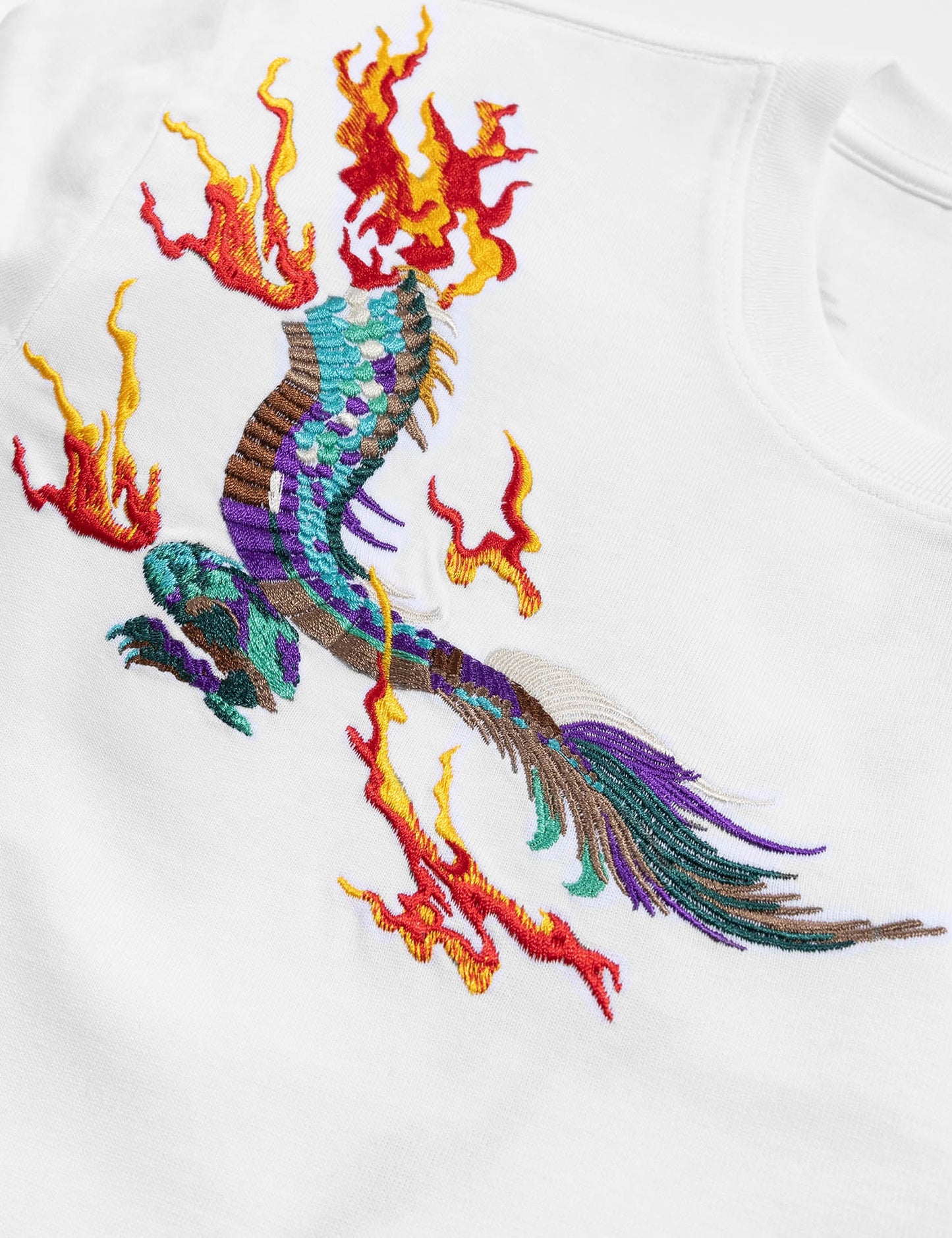 KH727 Flying Dragons Embroidery Tee - Concordia Style Boutique
