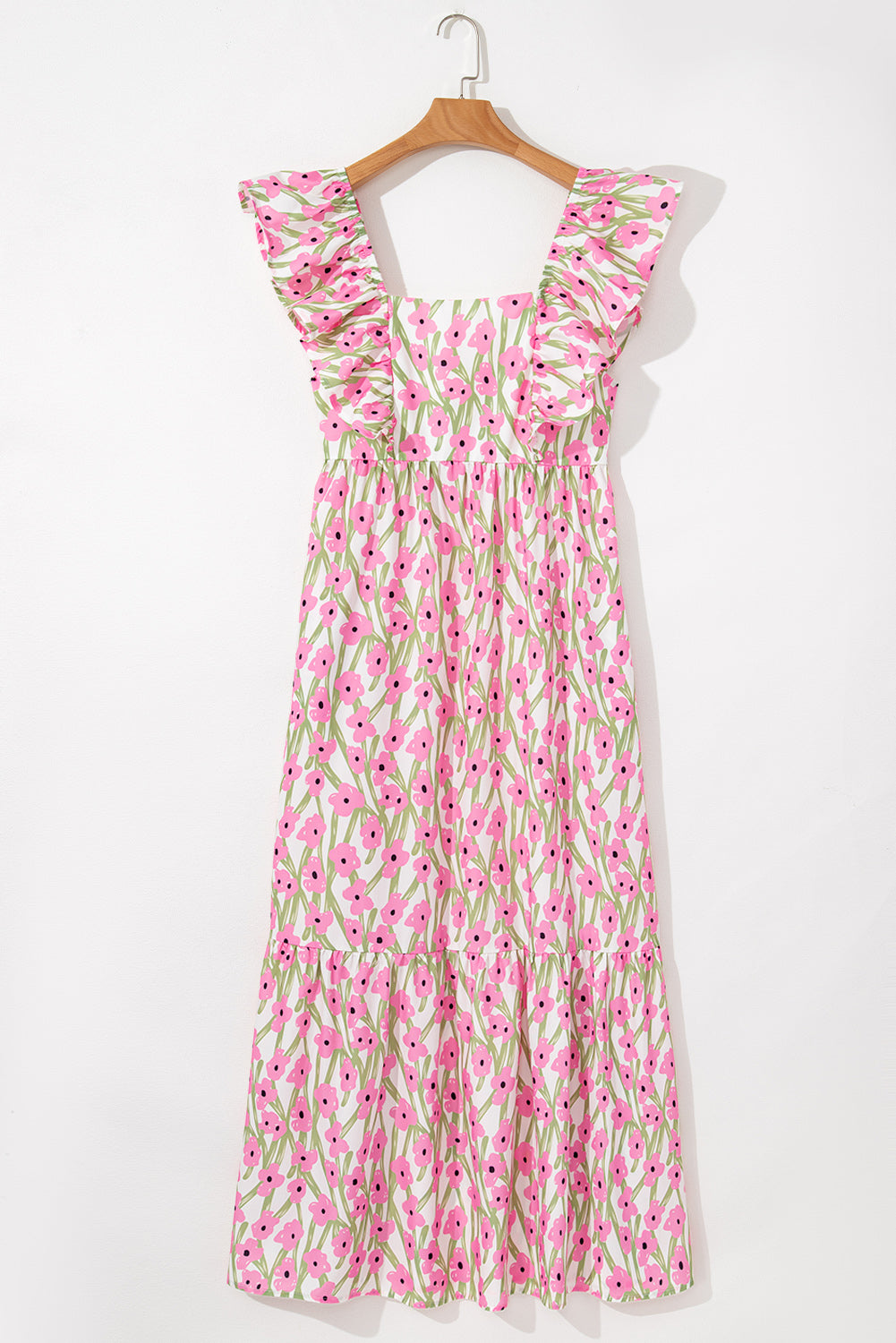 Angelica Floral Ruffled Strap Maxi Dress - Concordia Style Boutique