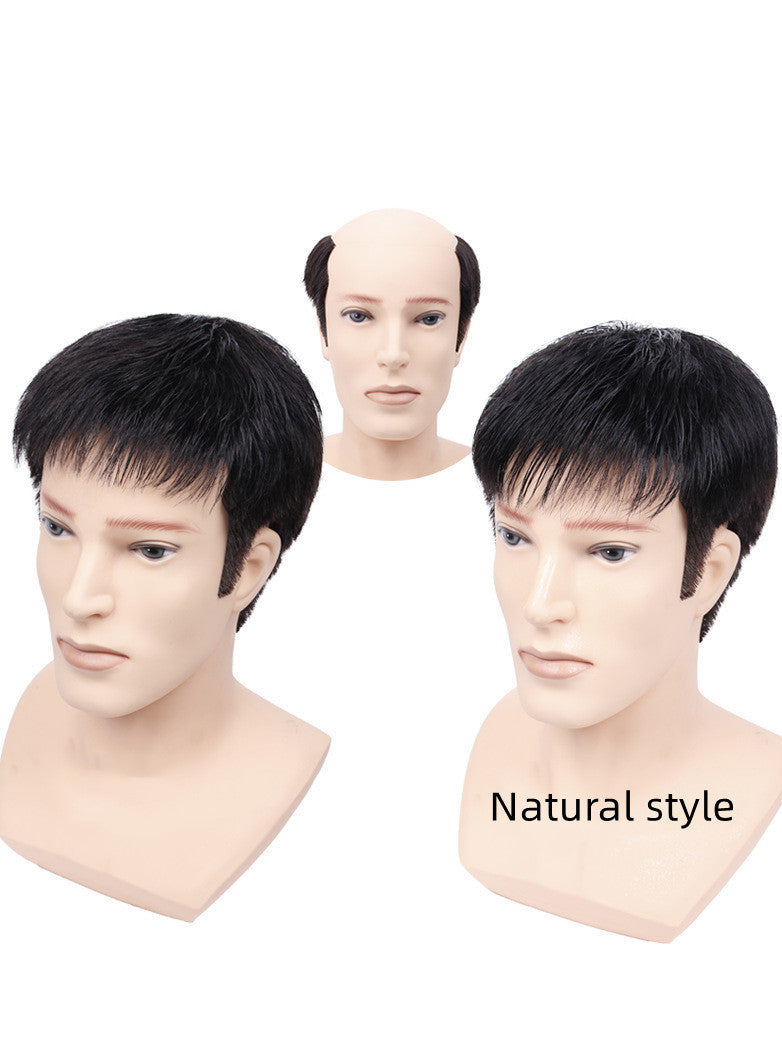 Men's Hair Replacement Forehead Bald Flip Cover - Premium wig from Concordia Style Boutique - Just $13.97! Shop now at Concordia Style Boutique