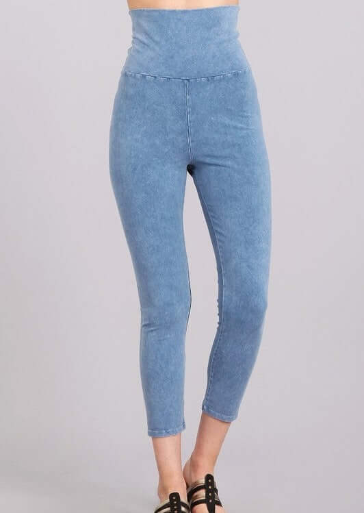 Easy Fit American Cotton Capri Leggings Made in USA - Concordia Style Boutique