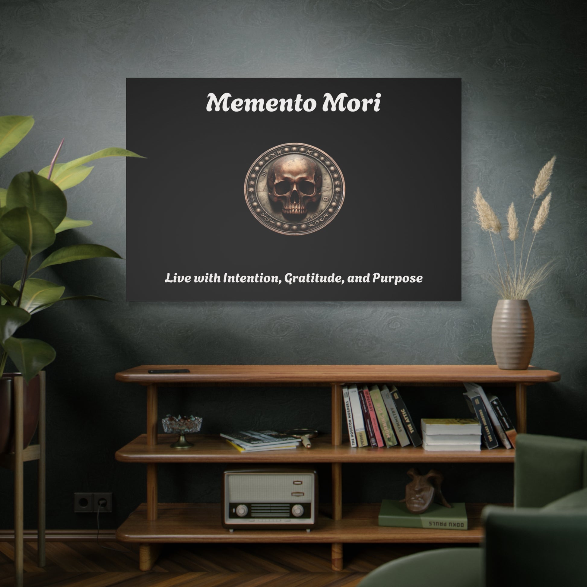 "Memento Mori" Matte Canvas - Inspirational Wall Art -"Live with Intention, Gratitude, and Purpose" - Premium Canvas from Concordia Style Boutique - Just $56.56! Shop now at Concordia Style Boutique