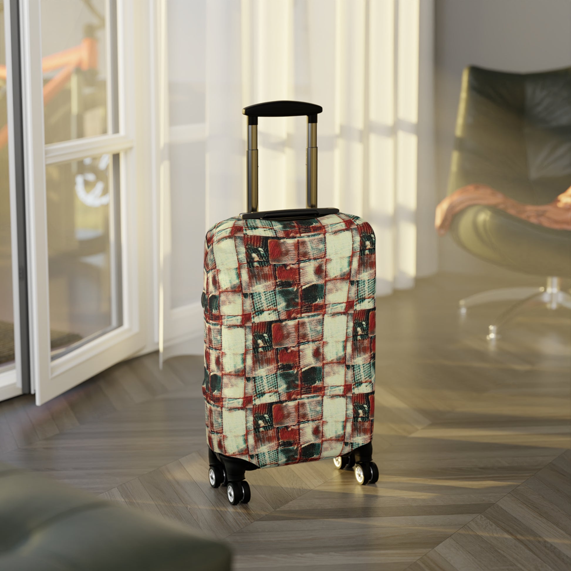 Luggage Cover - "Square Dance" - Premium Luggage Cover from Concordia Style Boutique - Just $31.25! Shop now at Concordia Style Boutique