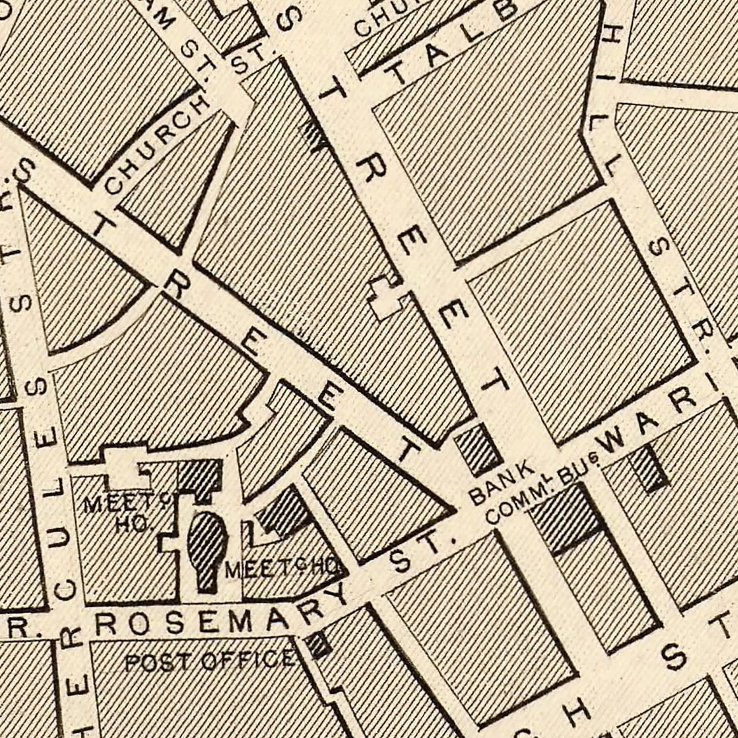 Vintage Map of Belfast, United Kingdom 1851 - Concordia Style Boutique
