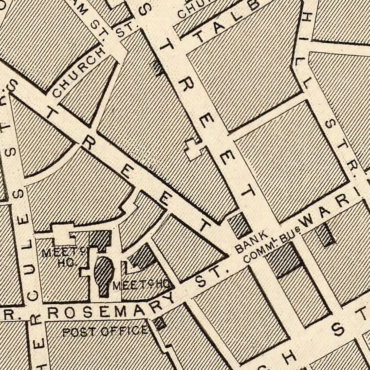 Vintage Map of Belfast, United Kingdom 1851 - Concordia Style Boutique