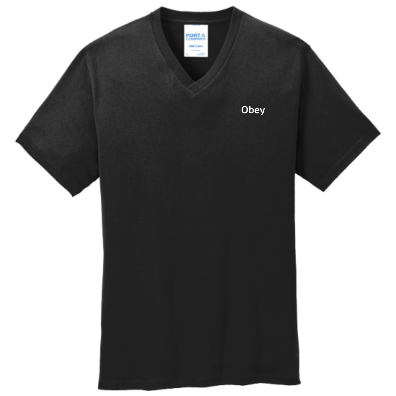 Mens V-Neck - "Obey" - Premium shirt from Concordia Style Boutique - Just $18.86! Shop now at Concordia Style Boutique