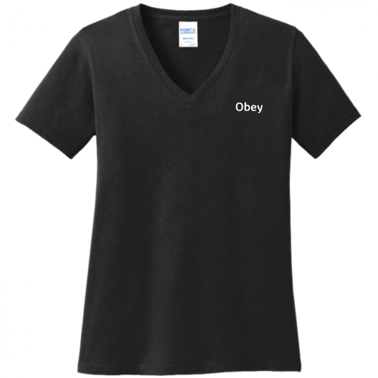 Womens V-Neck -"Obey" - Premium shirt from Concordia Style Boutique - Just $18.86! Shop now at Concordia Style Boutique