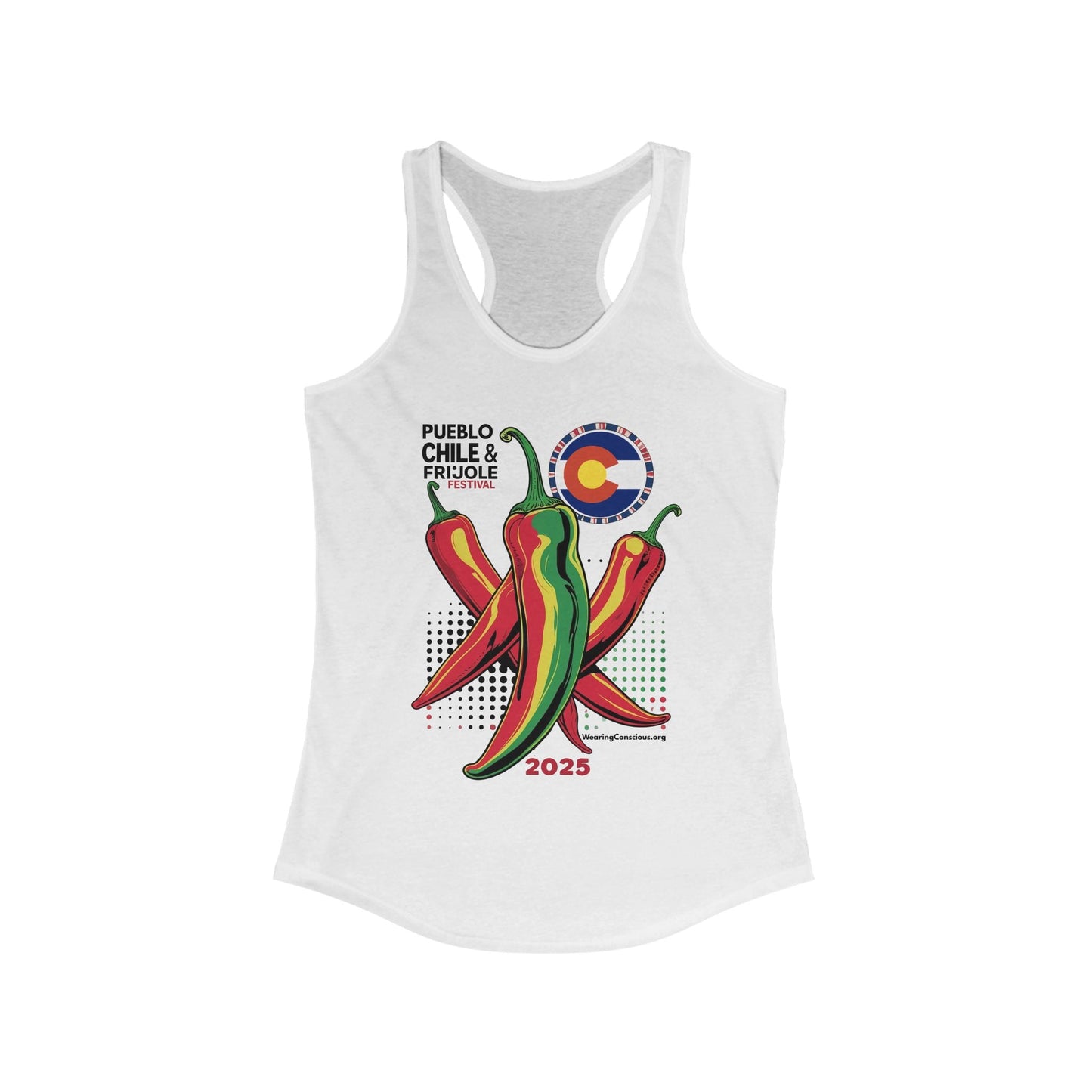 Pueblo Chile & Frijoles Festival Racerback Tank Top – Pueblo Chile Shirt, Festival Apparel, Graphic Tee
