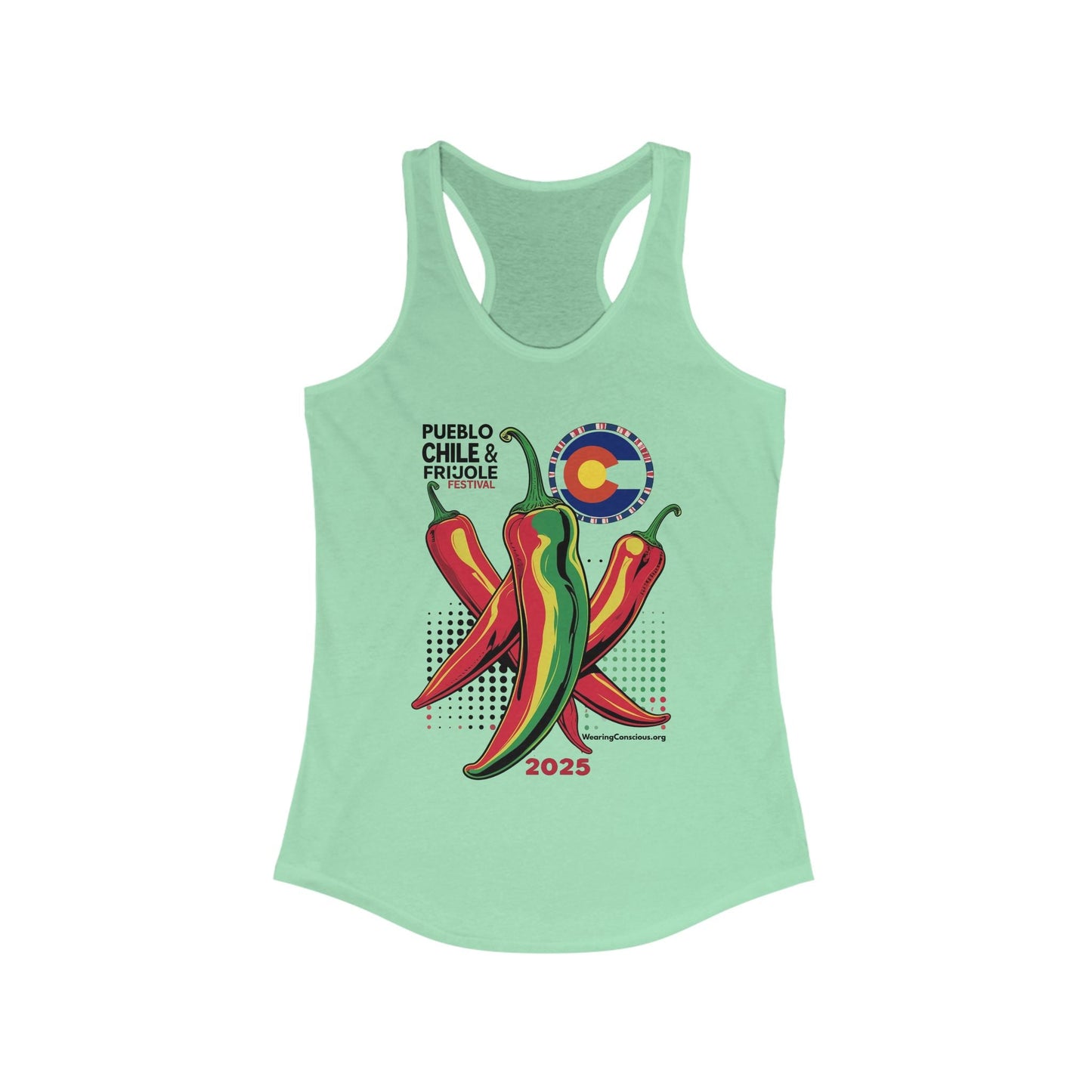 Pueblo Chile & Frijoles Festival Racerback Tank Top – Pueblo Chile Shirt, Festival Apparel, Graphic Tee