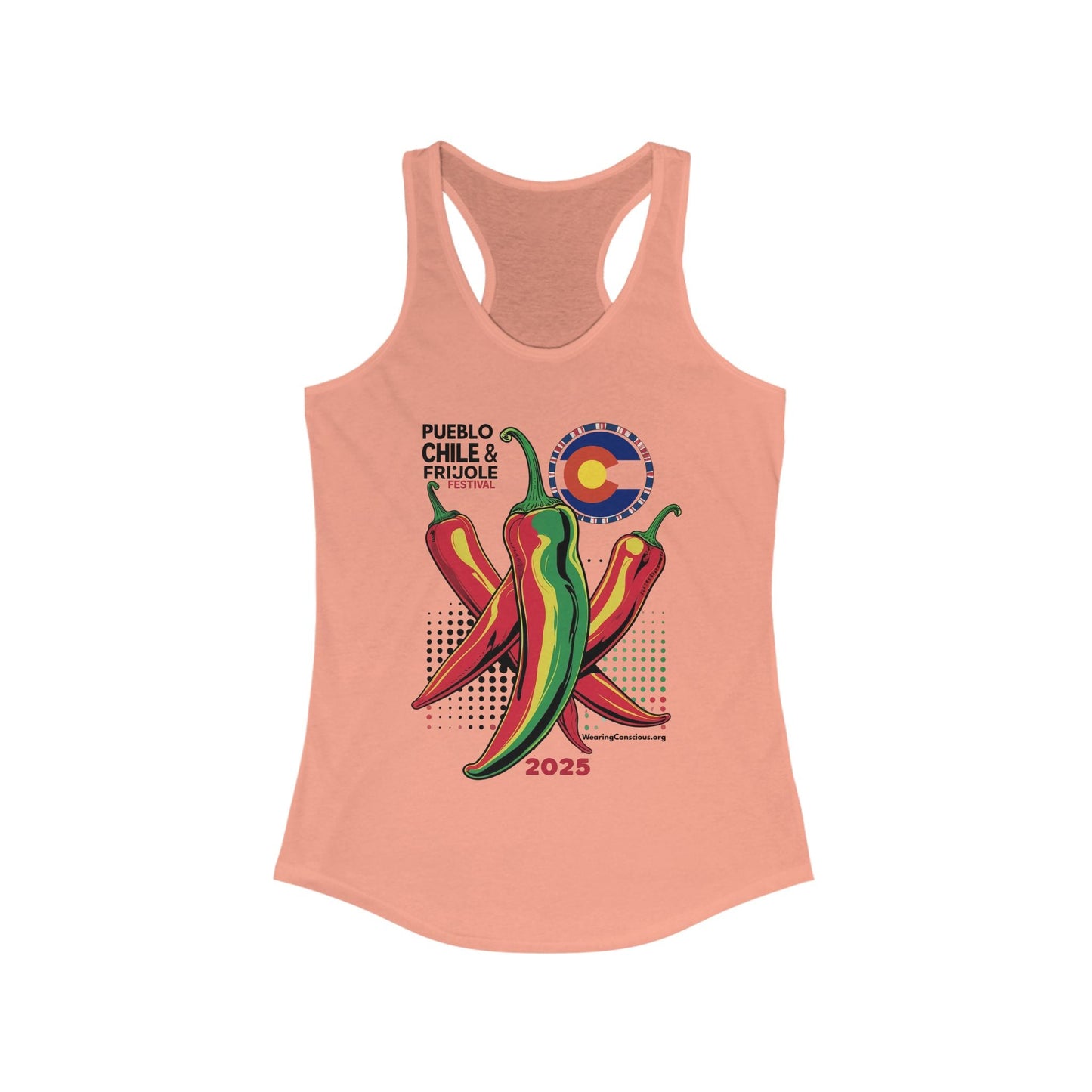 Pueblo Chile & Frijoles Festival Racerback Tank Top – Pueblo Chile Shirt, Festival Apparel, Graphic Tee