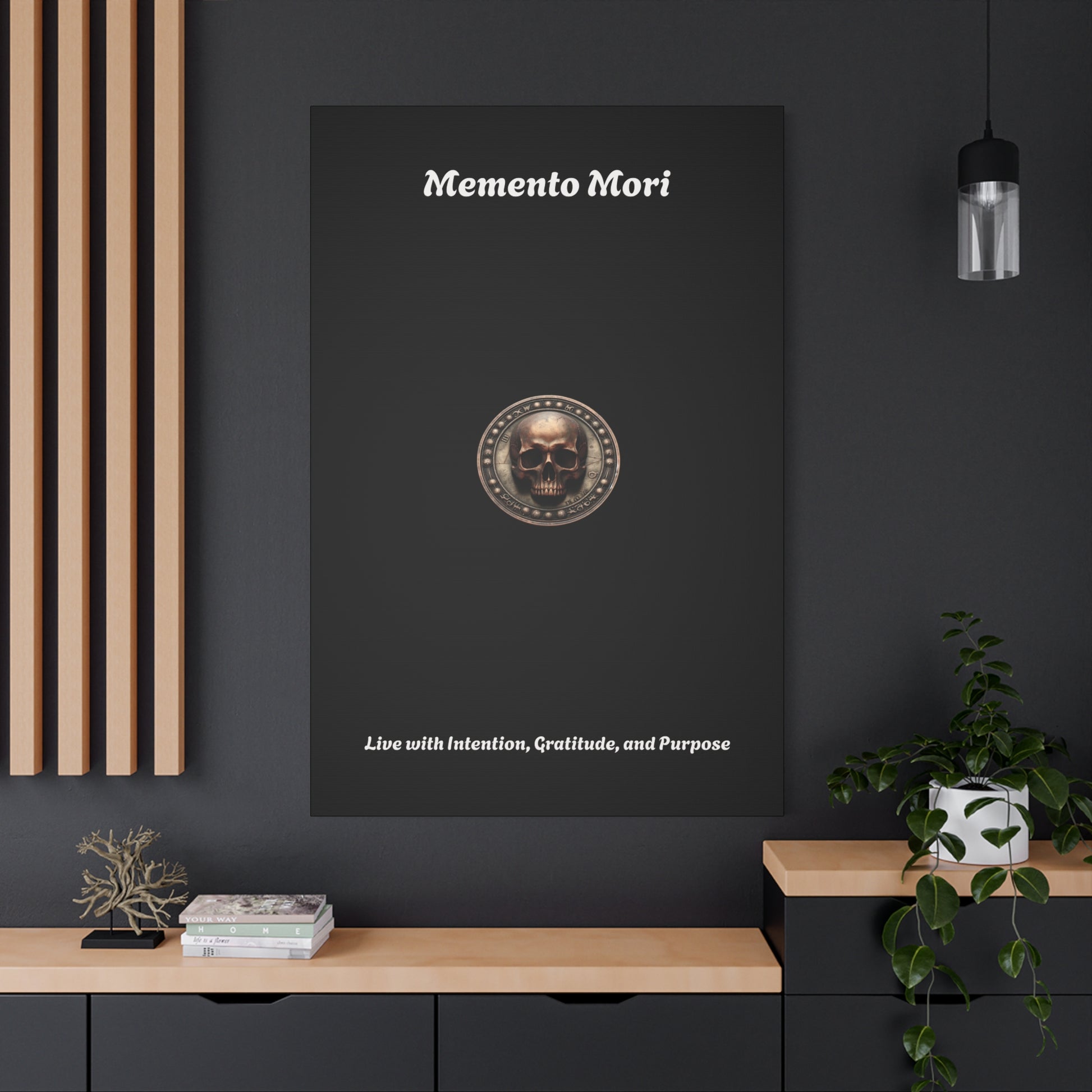 "Memento Mori" Matte Canvas - Inspirational Wall Art -"Live with Intention, Gratitude, and Purpose" - Premium Canvas from Concordia Style Boutique - Just $56.56! Shop now at Concordia Style Boutique