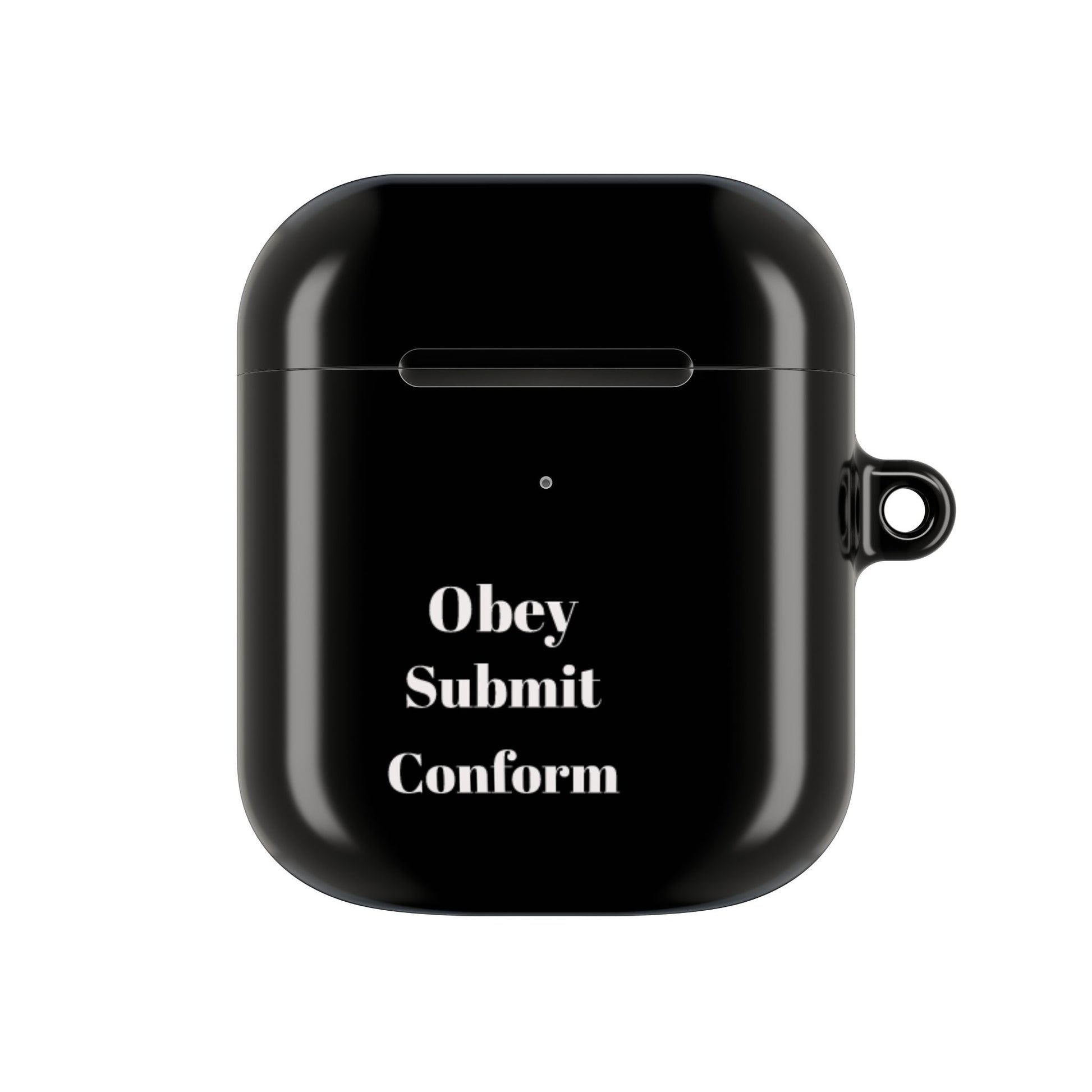 "Obey - Submit - Conform" AirPod Case - Stylish Black Accessory - Premium AirPod Case from Concordia Style Boutique - Just $24.38! Shop now at Concordia Style Boutique