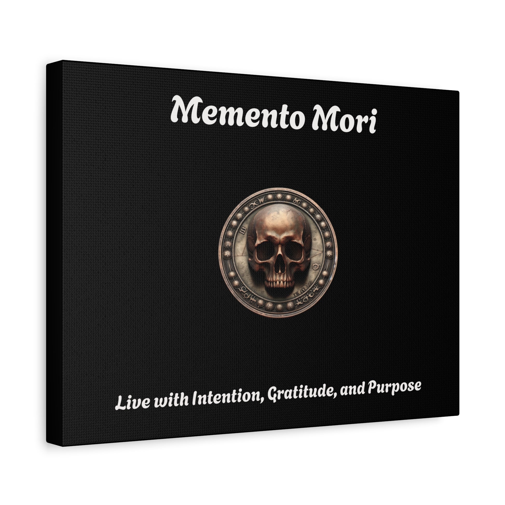 "Memento Mori" Matte Canvas - Inspirational Wall Art -"Live with Intention, Gratitude, and Purpose" - Premium Canvas from Concordia Style Boutique - Just $56.56! Shop now at Concordia Style Boutique