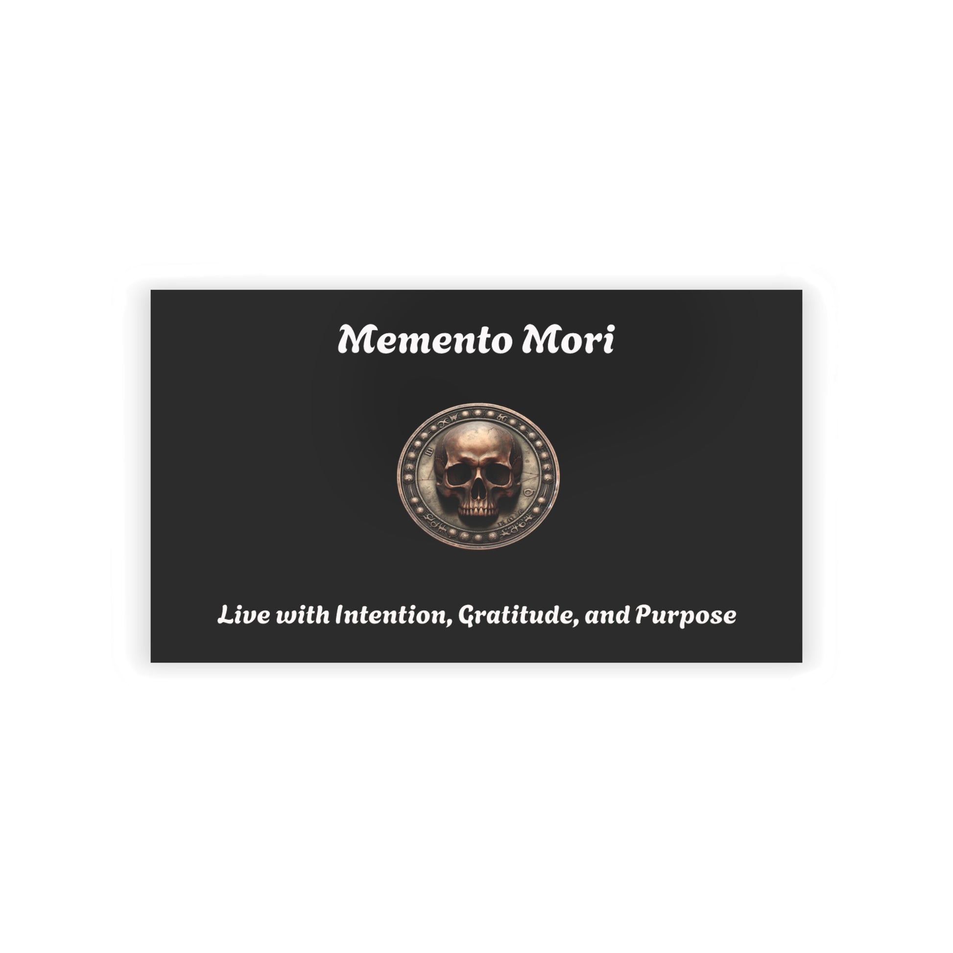 "Memento Mori" Business Cards - "Live with Intention, Gratitude, and Purpose" - Premium Business Cards from Concordia Style Boutique - Just $19.20! Shop now at Concordia Style Boutique