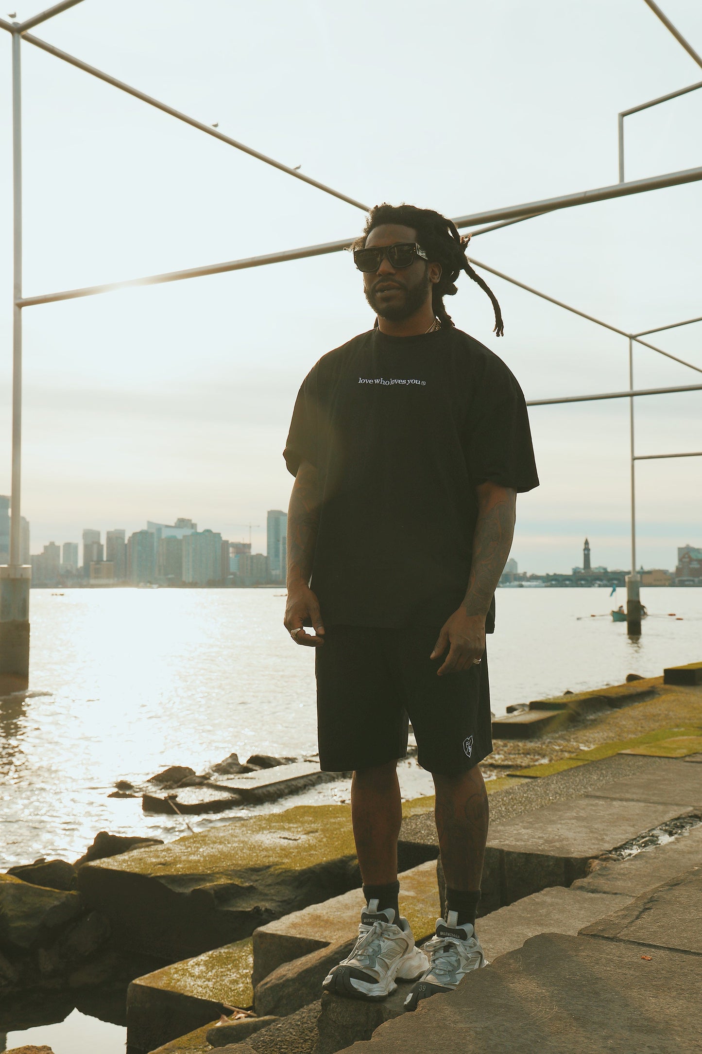 Love Who Loves You (Black - Shorts) - Concordia Style Boutique