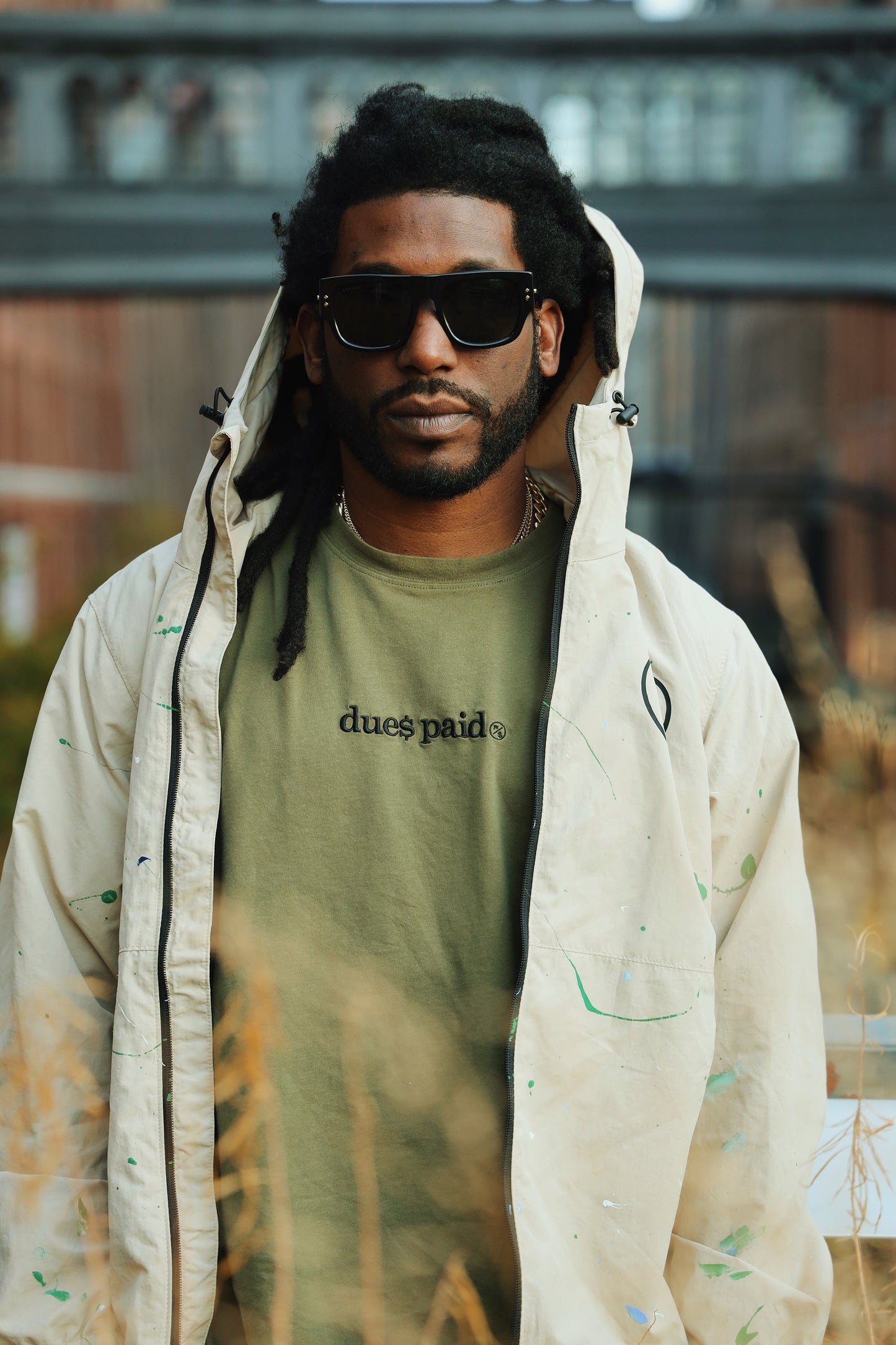 Dues Paid (Military Green - Oversize Shirt) - Concordia Style Boutique