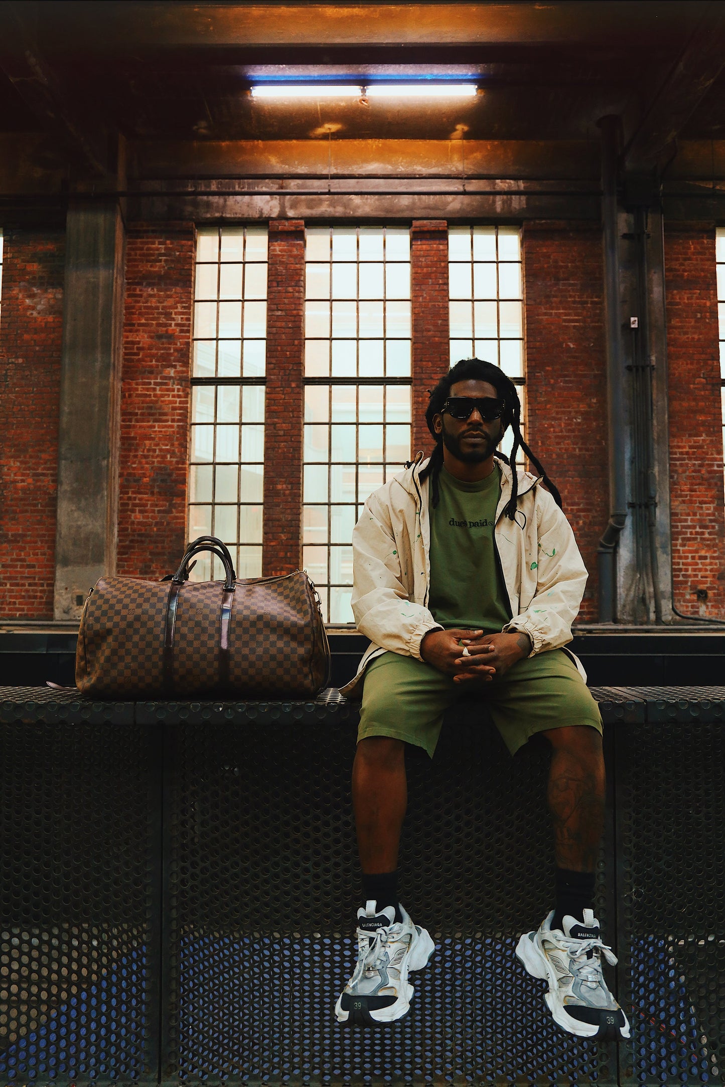 Dues Paid (Military Green - Oversize Shirt) - Concordia Style Boutique