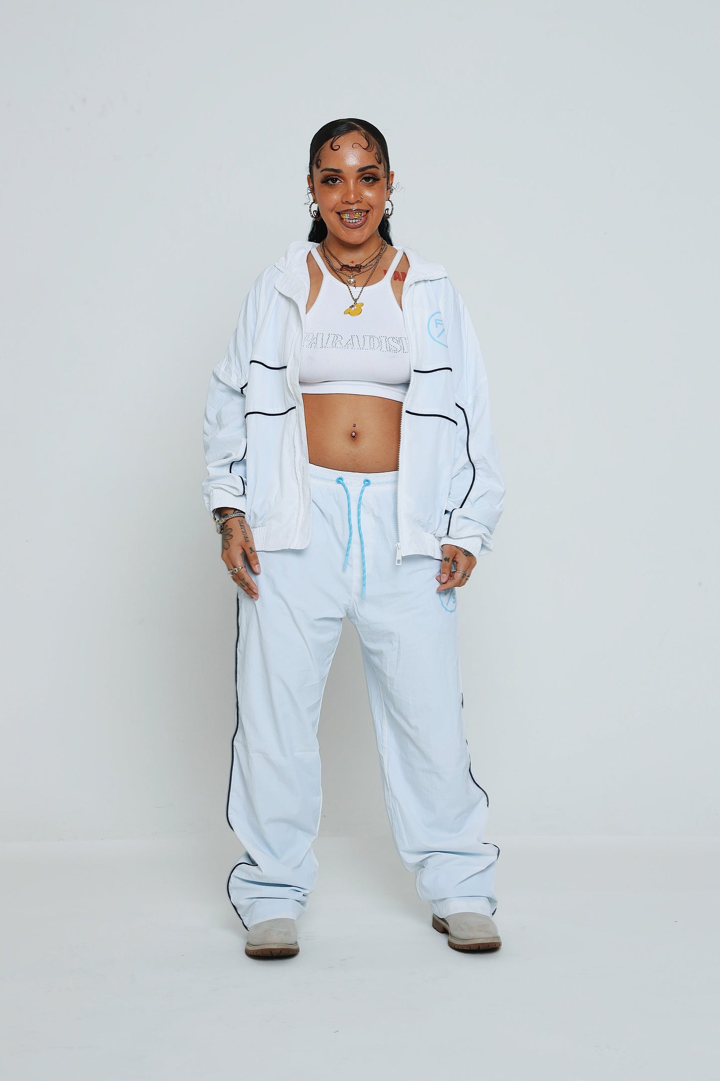 MOTION Nylon Pants (White) - Concordia Style Boutique