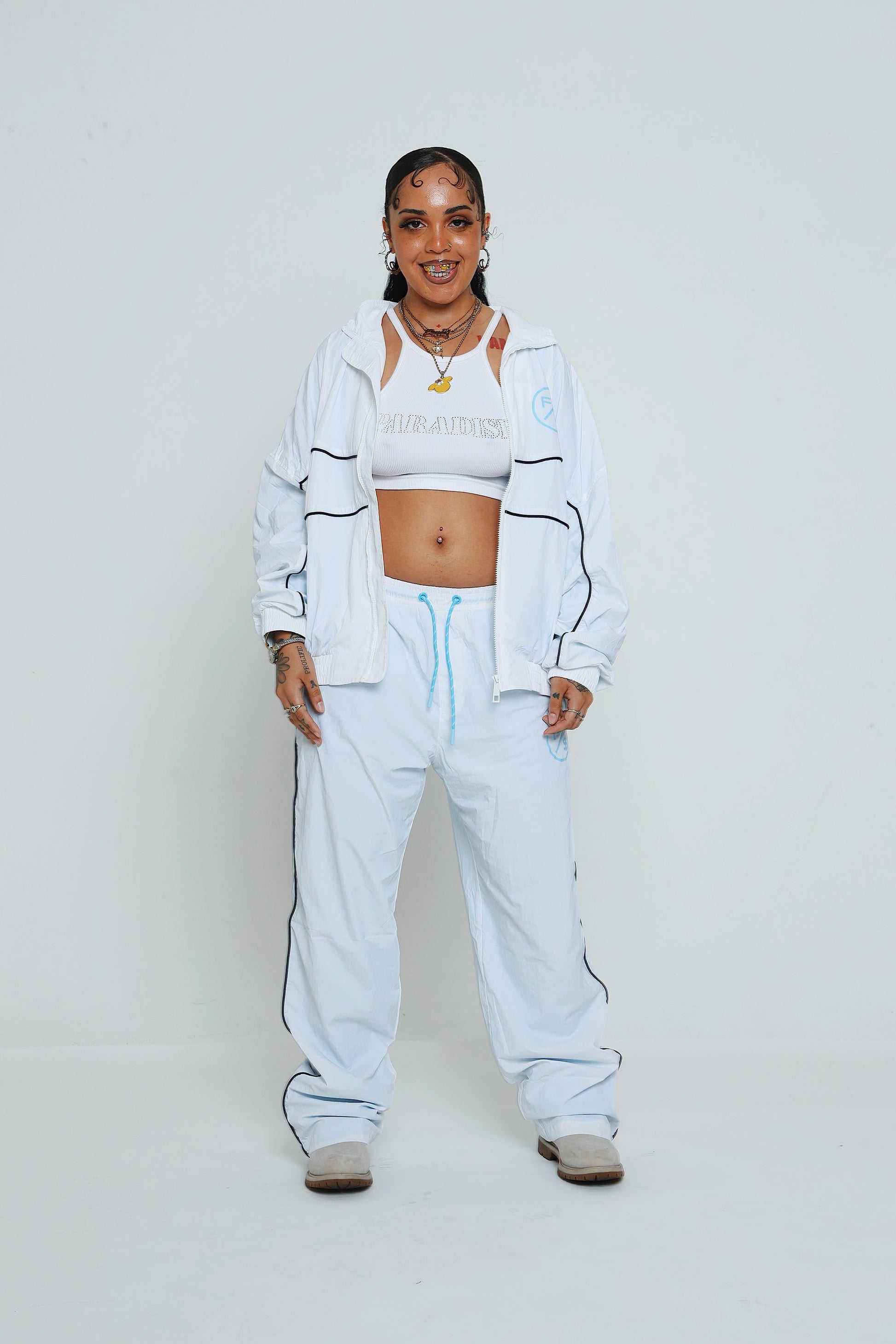 MOTION Nylon Pants (White) - Concordia Style Boutique
