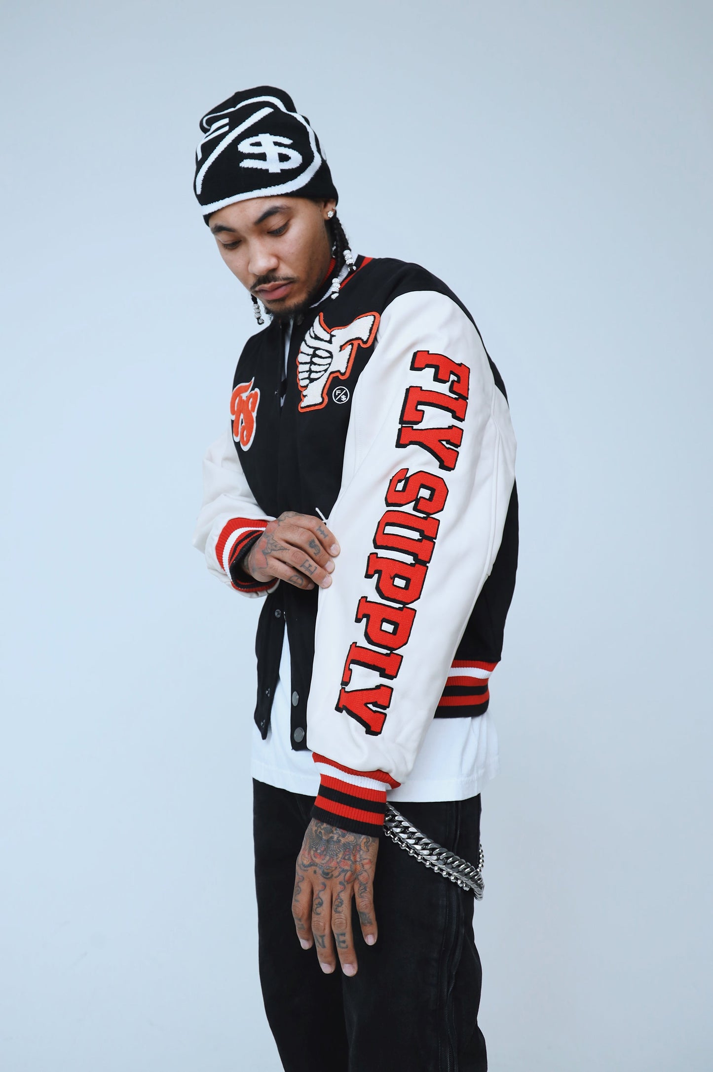 Manifest Varsity Jacket (Black) - Concordia Style Boutique
