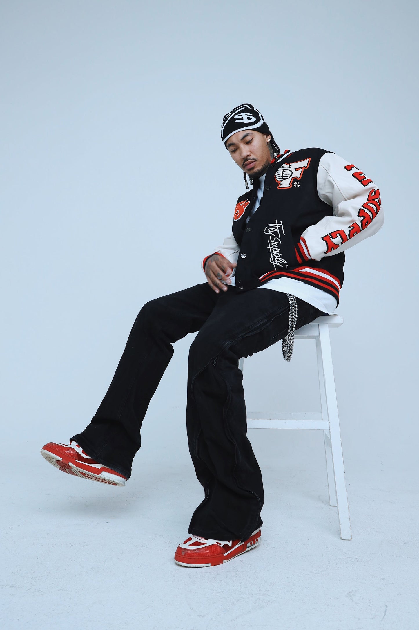 Manifest Varsity Jacket (Black) - Concordia Style Boutique