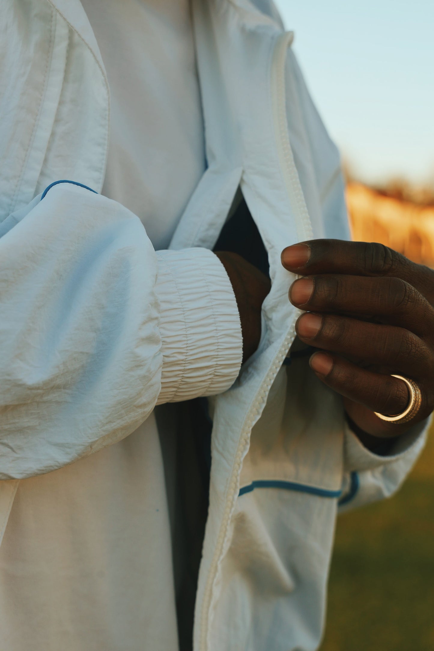 MOTION Nylon Jacket (White) - Concordia Style Boutique