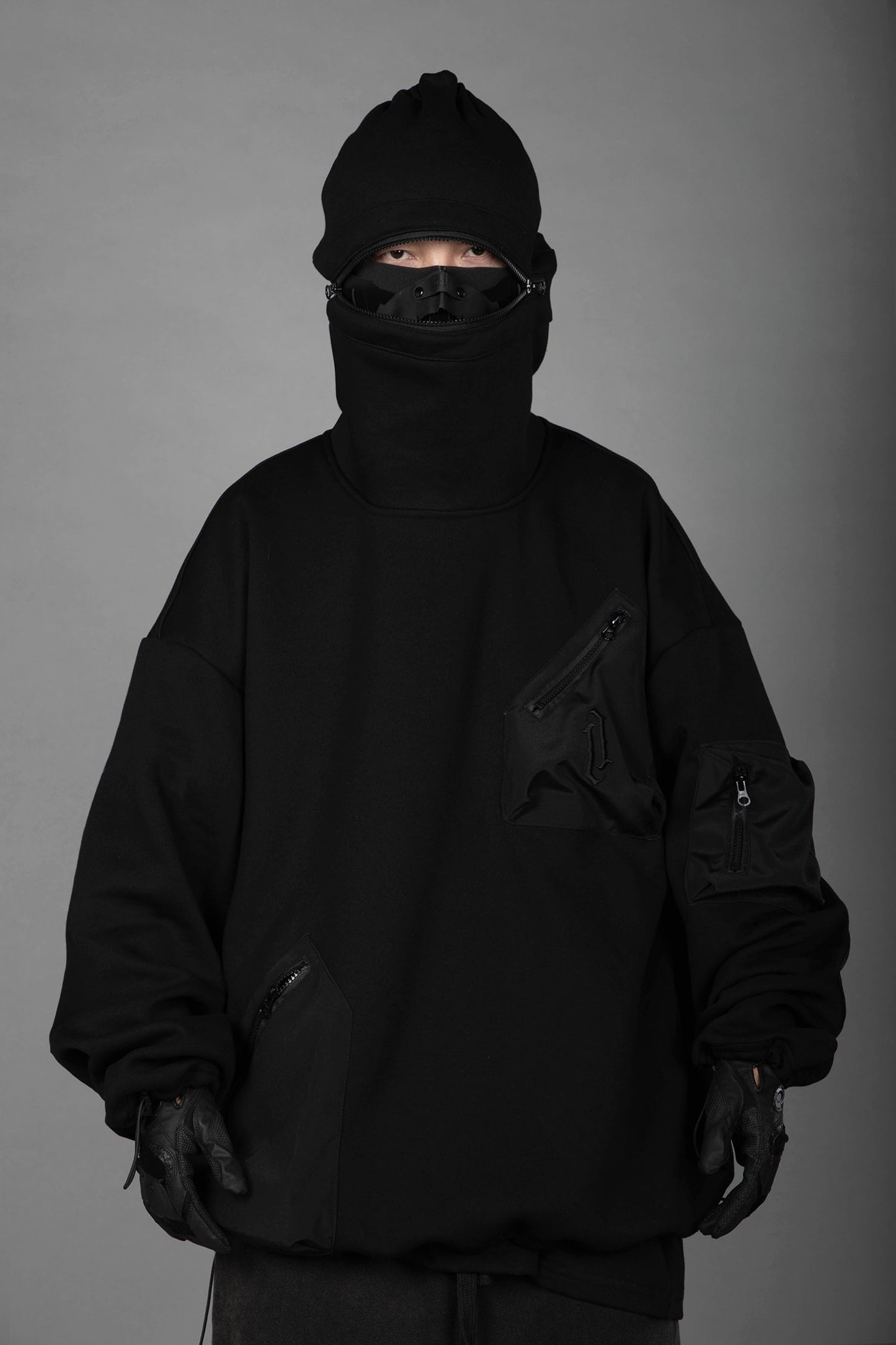 HiH33 Black Utility Hoodie - Concordia Style Boutique