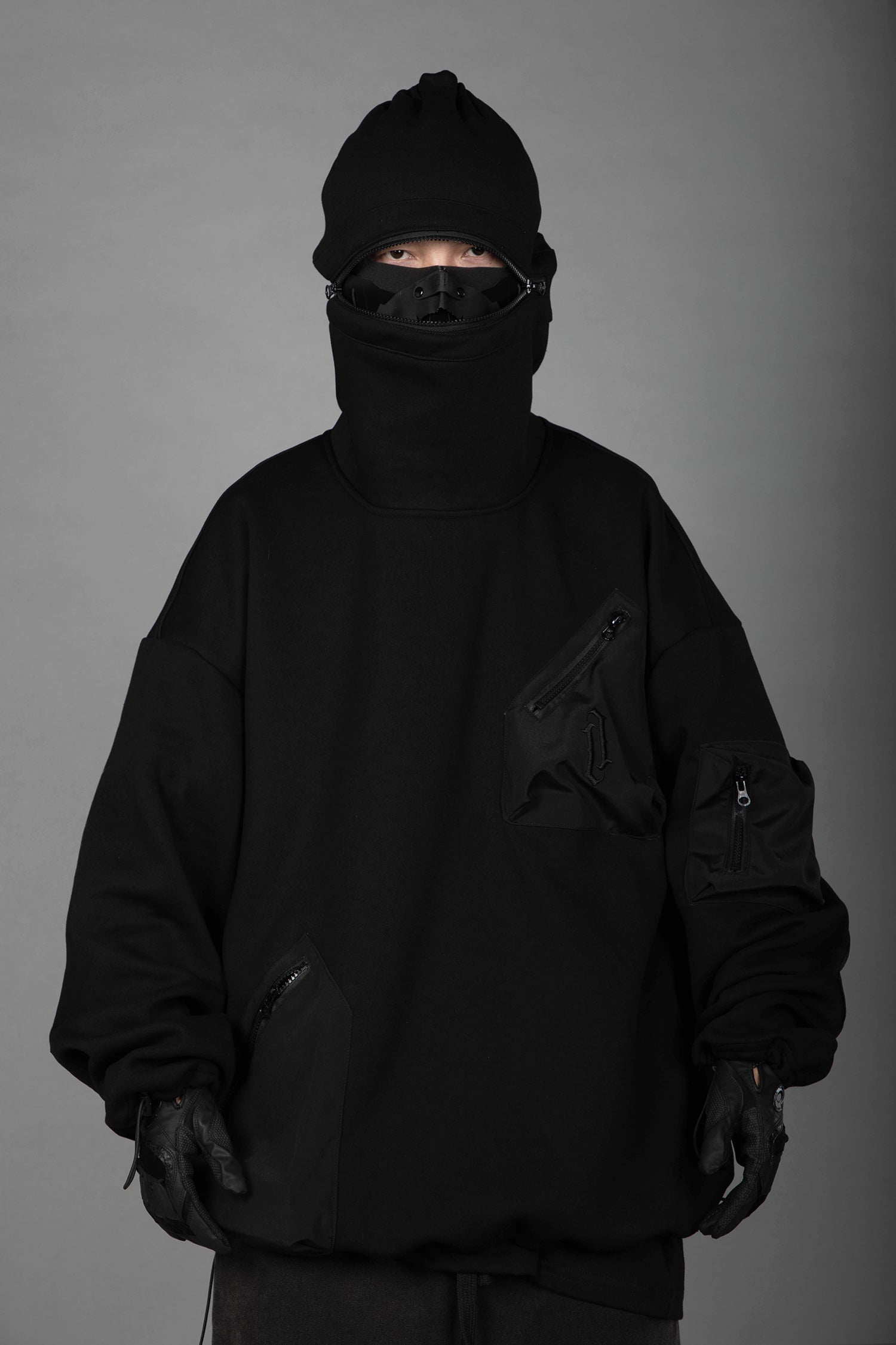 HiH33 Black Utility Hoodie - Concordia Style Boutique