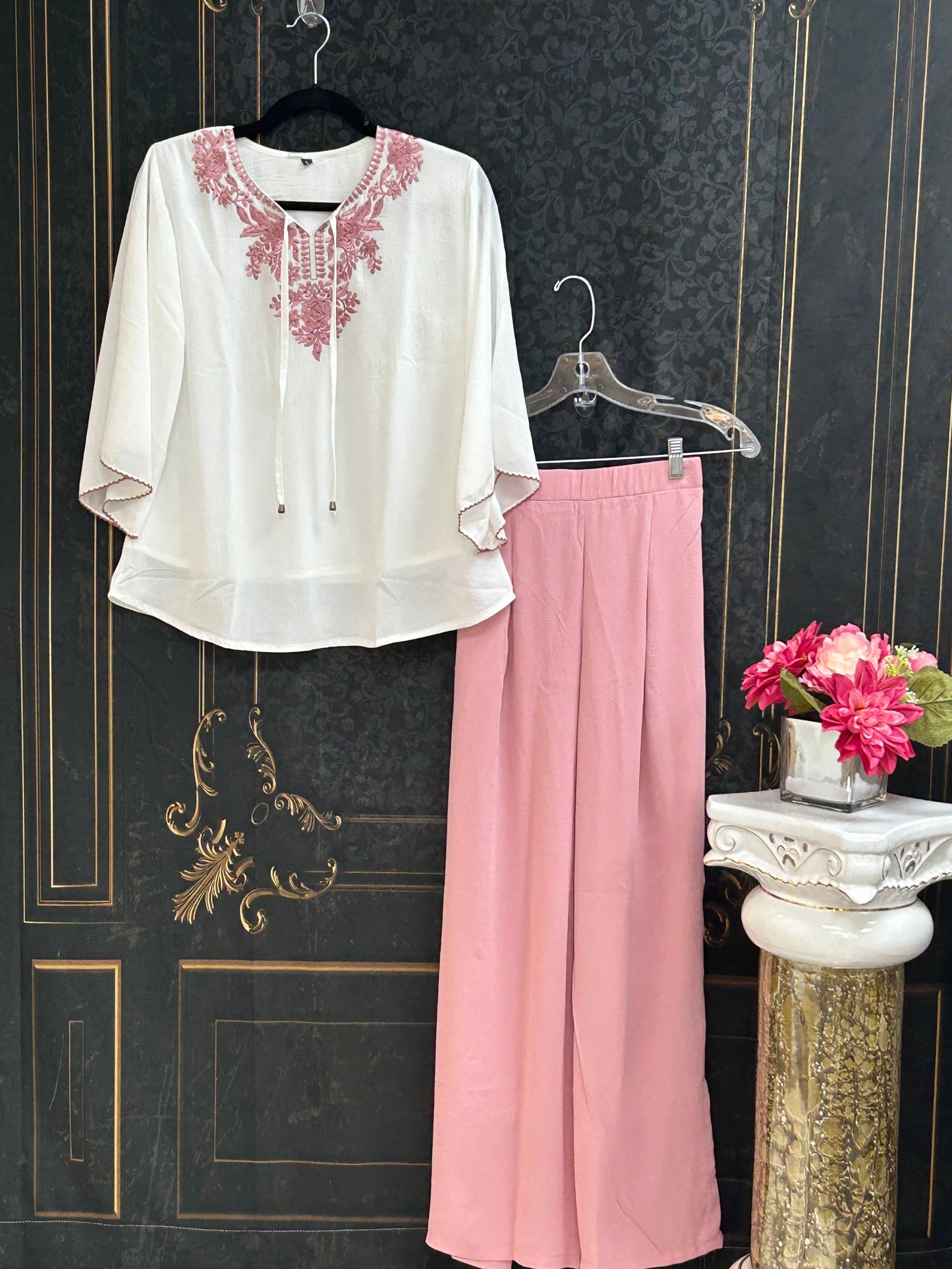 Co-ord set / chiffon top with pant