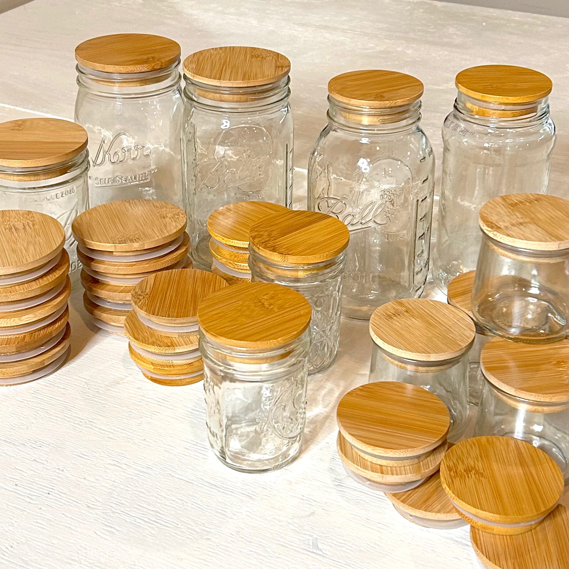 Bamboo Mason Jar Lids - Concordia Style Boutique