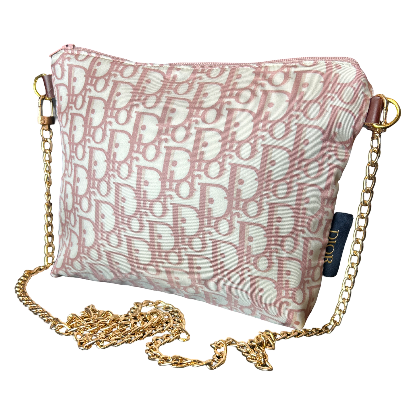Trotter Pink Vintage Silk Scarf Crossbody Bag