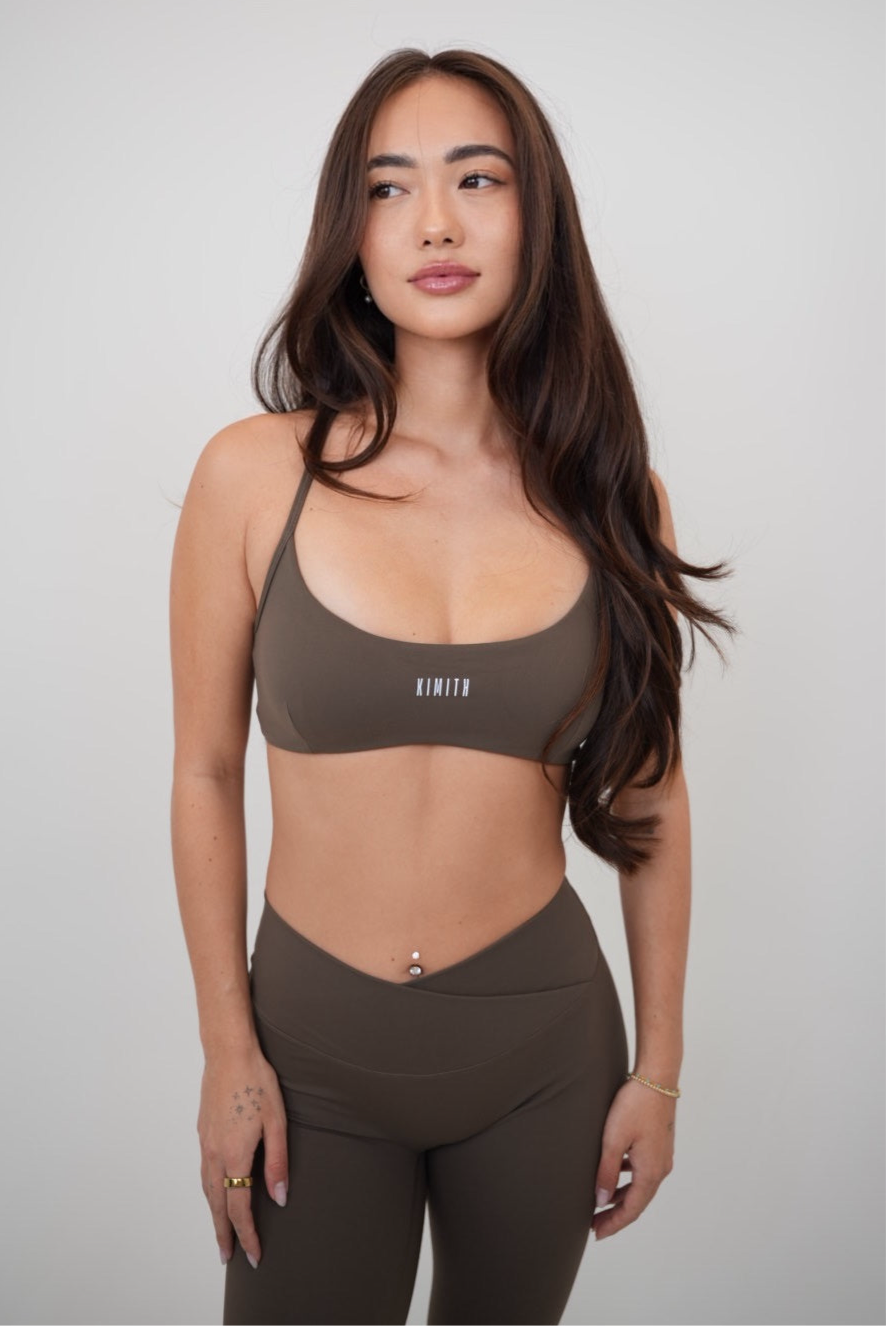 My Time Is Divine Brown Cross-Back Butter Soft Bra
