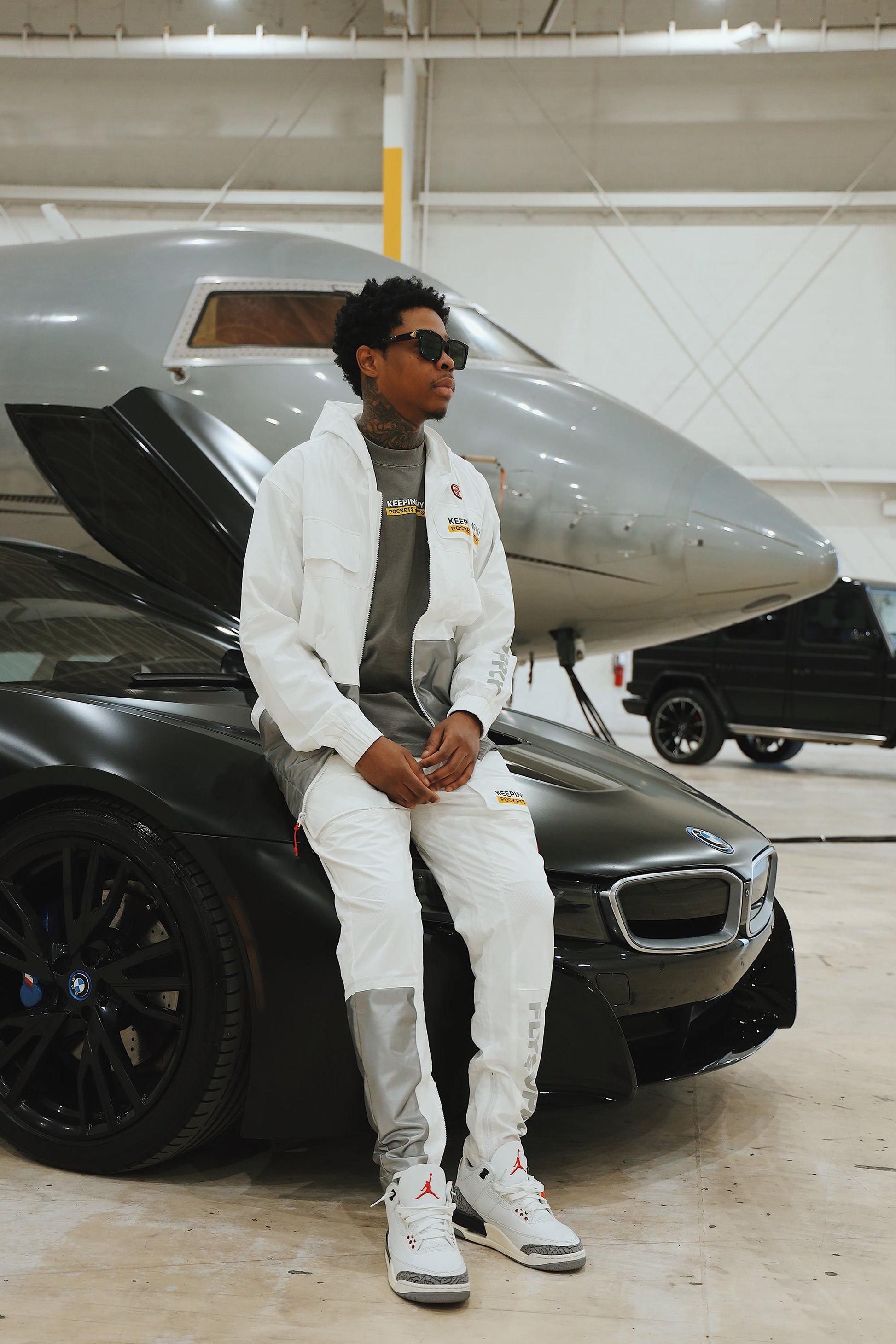 Happy Pockets Windbreaker Zip-Up Jacket (White) - Concordia Style Boutique