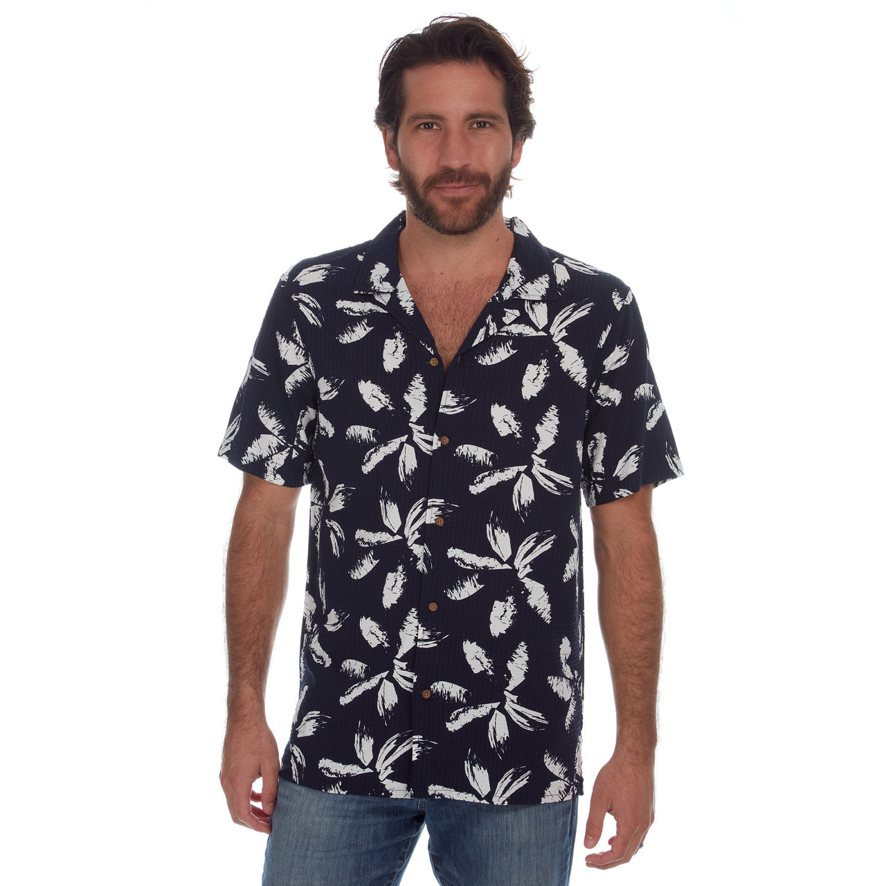 Dorian Printed Seer Sucker Shirt - Concordia Style Boutique