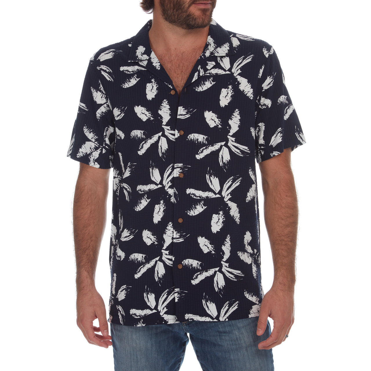 Dorian Printed Seer Sucker Shirt - Concordia Style Boutique