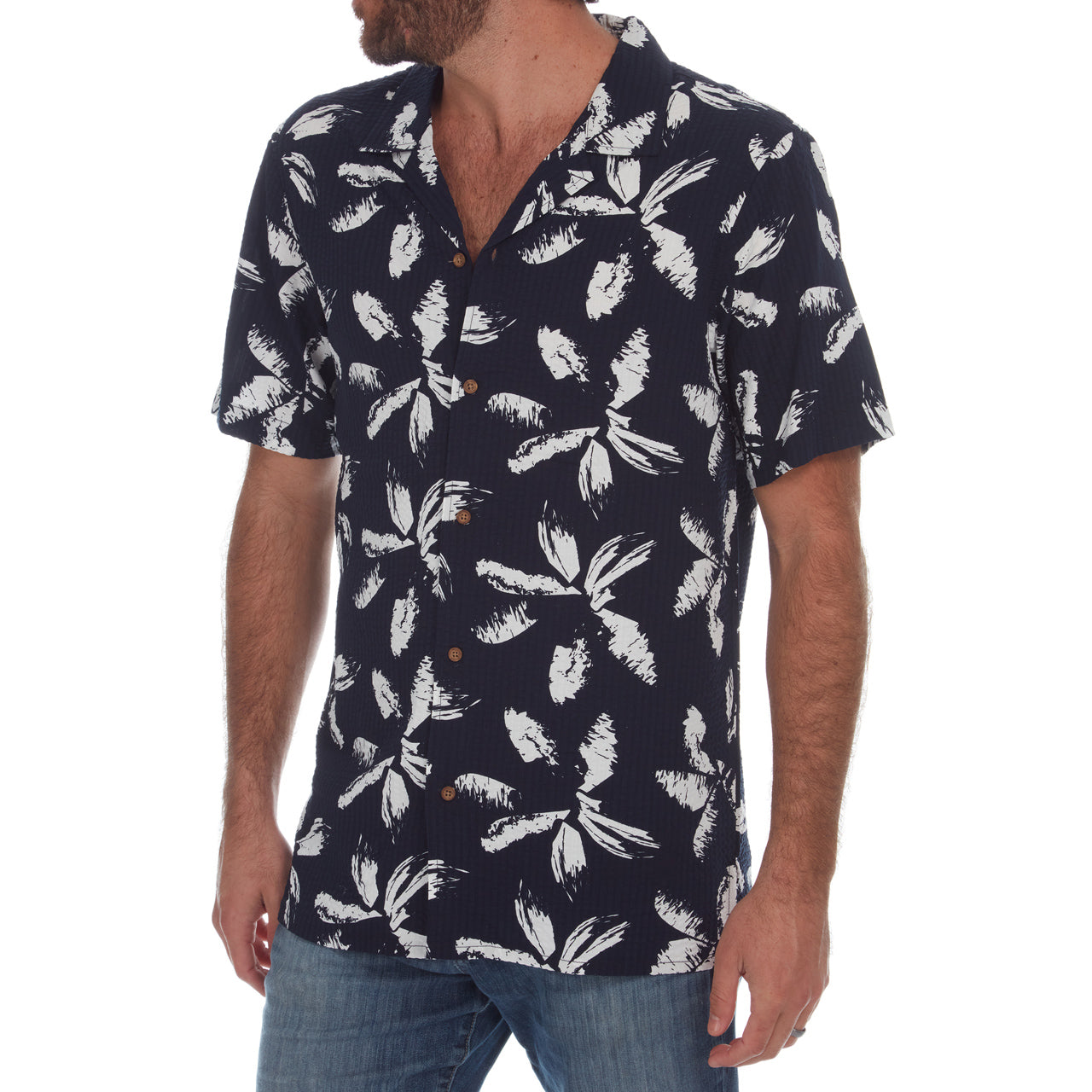 Dorian Printed Seer Sucker Shirt - Concordia Style Boutique