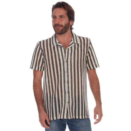 Rodney Textured Resort Knit Shirt - Concordia Style Boutique