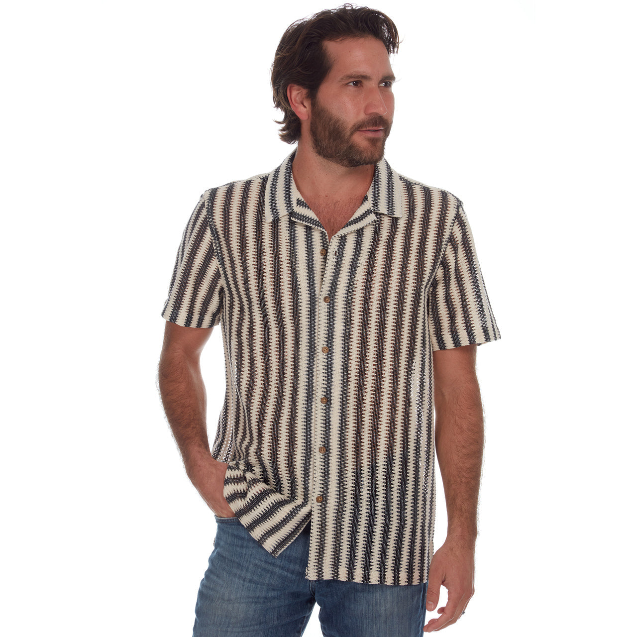 Rodney Textured Resort Knit Shirt - Concordia Style Boutique