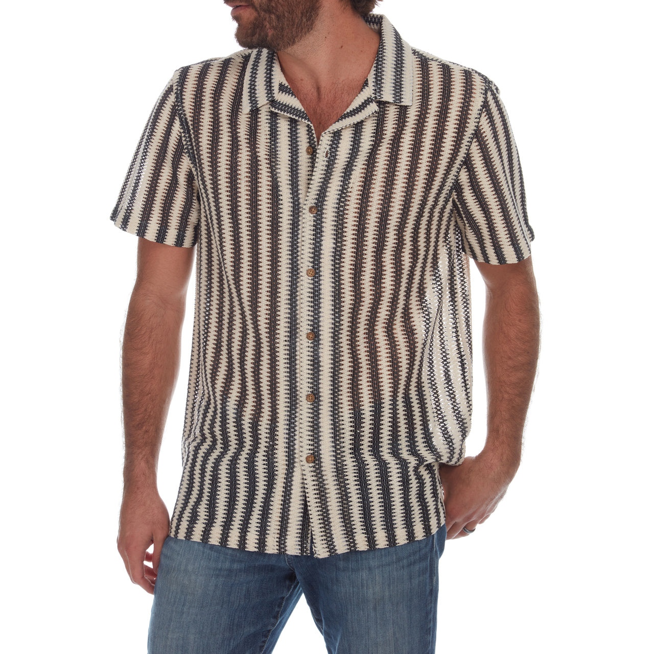 Rodney Textured Resort Knit Shirt - Concordia Style Boutique