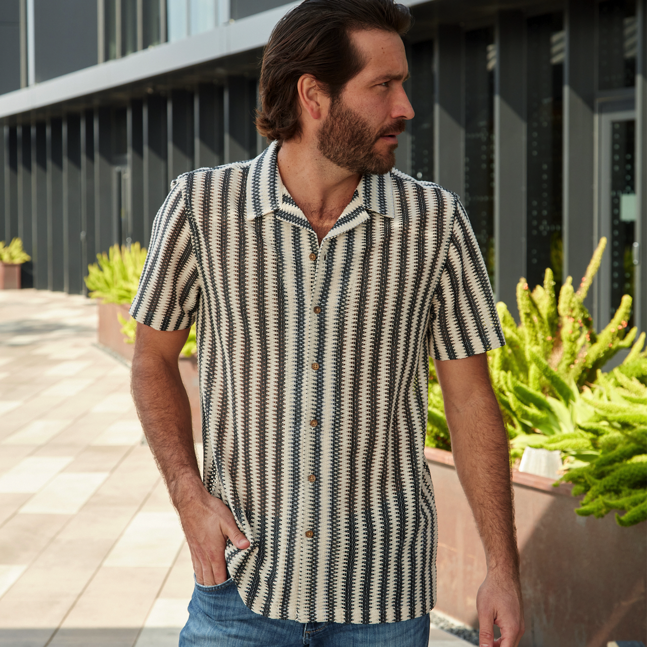 Rodney Textured Resort Knit Shirt - Concordia Style Boutique