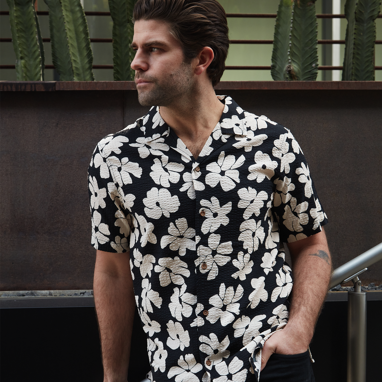 Hector Printed Seer Sucker Shirt - Concordia Style Boutique