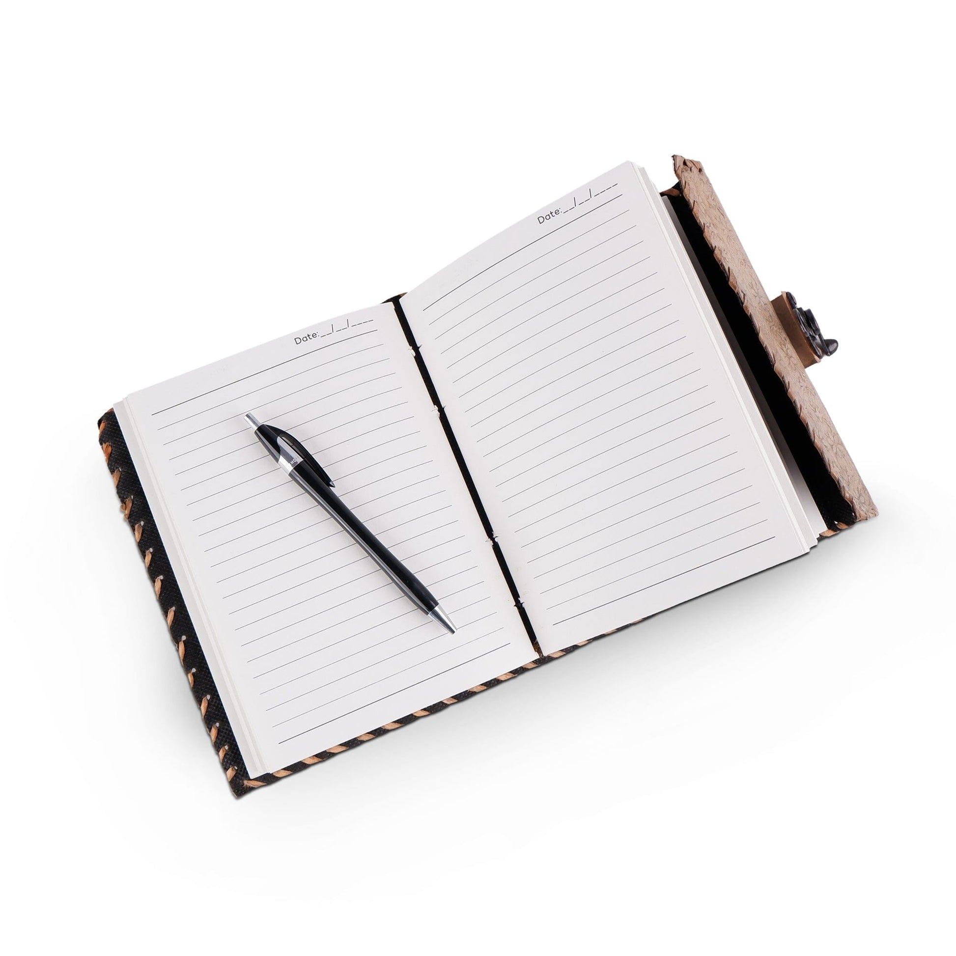 Handcrafted Vintage 4 Stone Leather Diary - Concordia Style Boutique