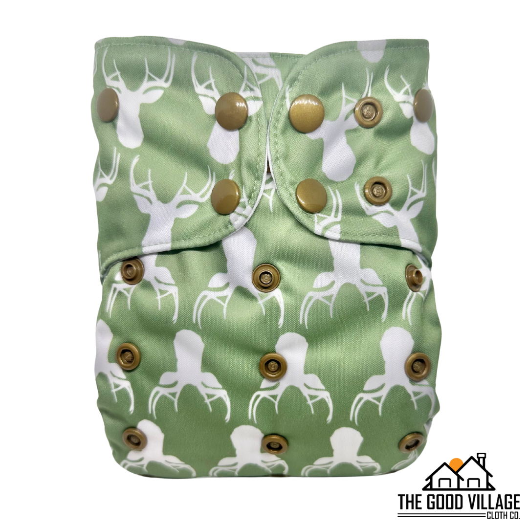 One Size Pocket Diaper | Antlers - Concordia Style Boutique