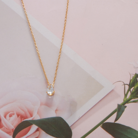 TEARDROP DIAMOND NECKLACE - Concordia Style Boutique