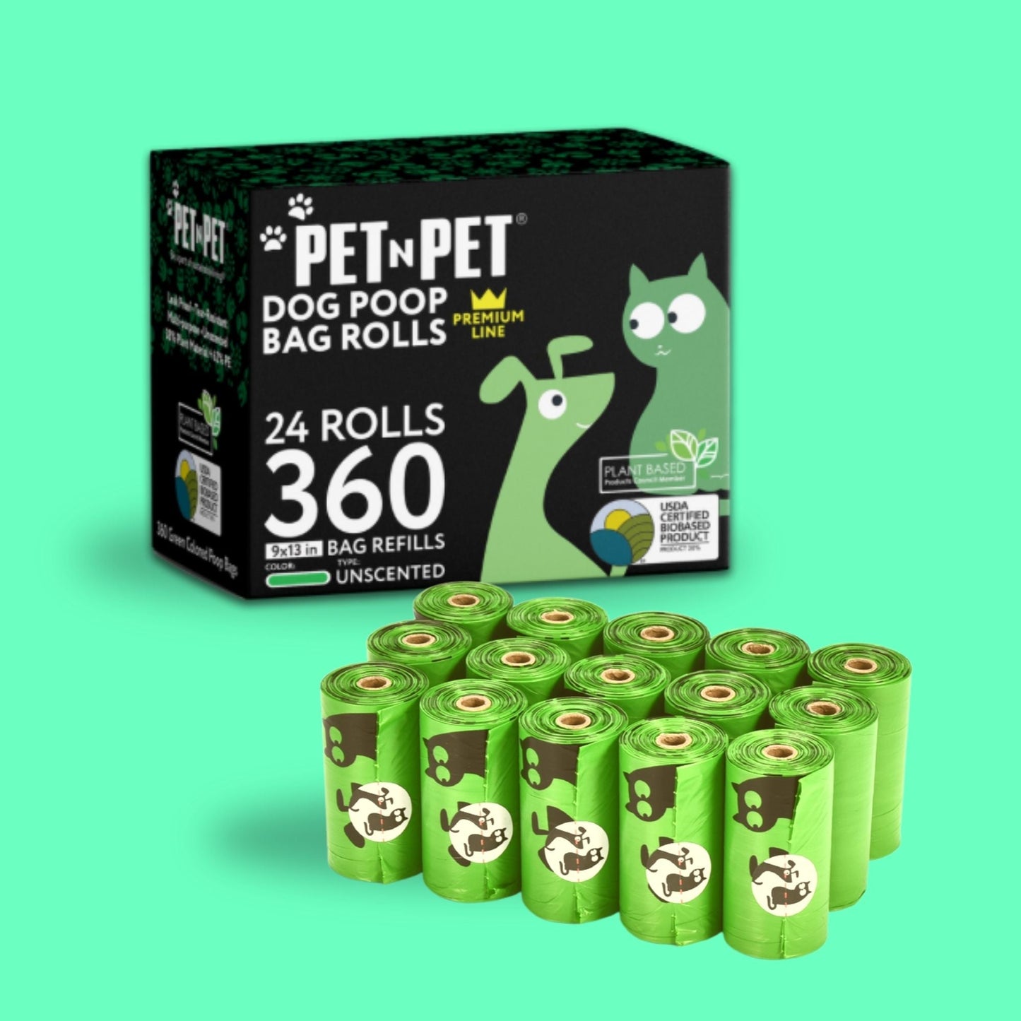 Dog Poop Bags with Dispenser 720