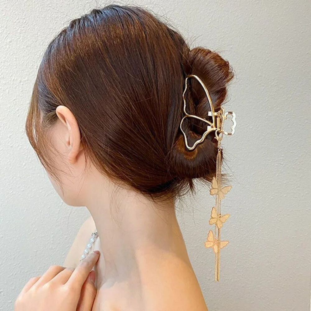 BUTTERFLY TASSEL HAIR CLIP - Concordia Style Boutique