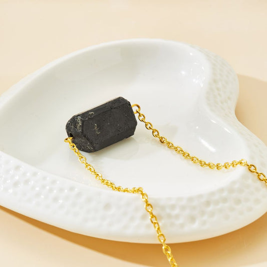 BLACK TOURMALINE CRYSTAL NECKLACE - Concordia Style Boutique