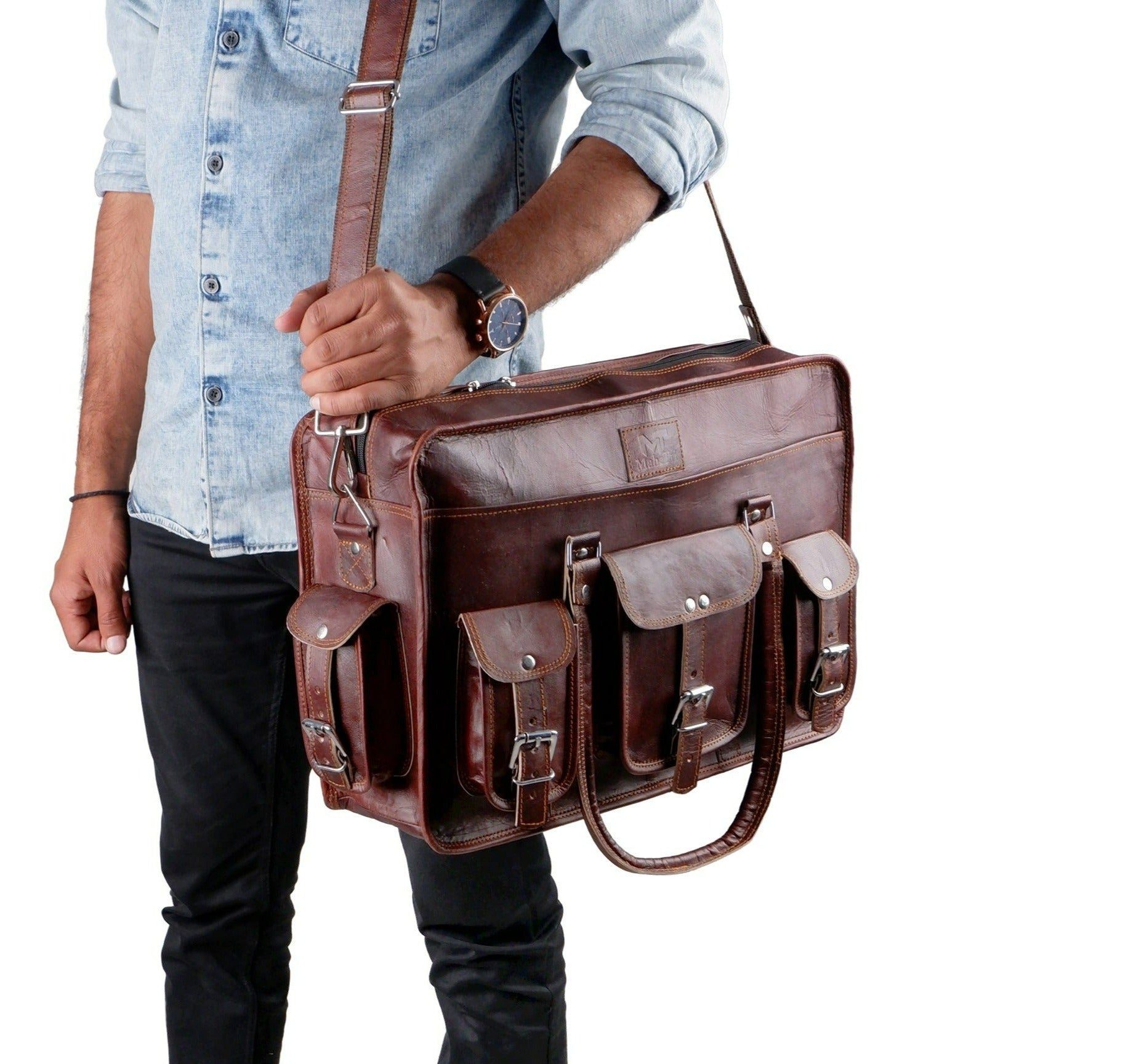 Morgan Leather Briefcase - Concordia Style Boutique