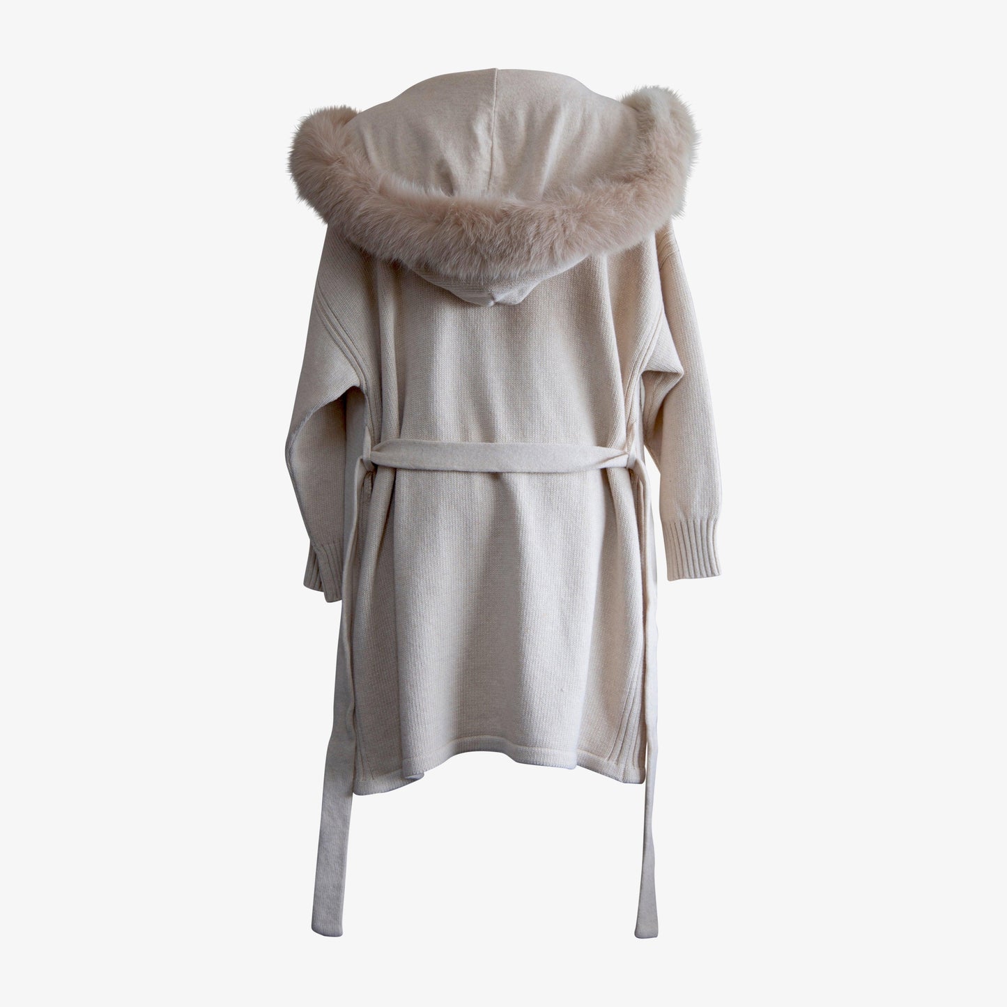 Cashmere Wrap Cardigan with Fox Fur – Cashmere Cardigan, Fur Trim