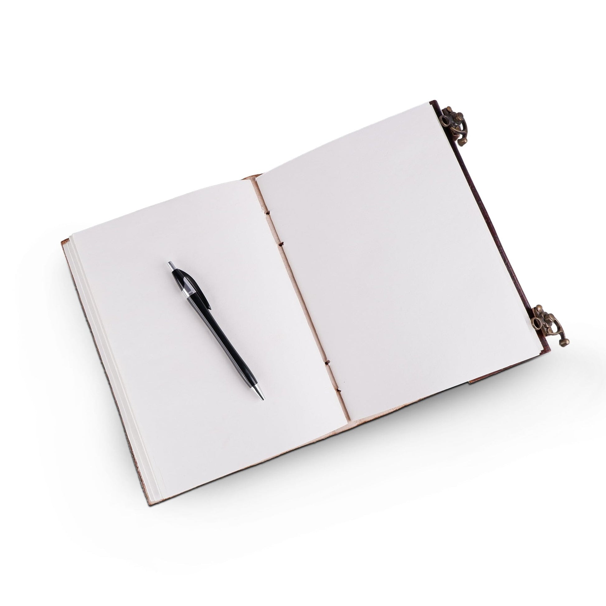 Dark Brown 7 Stones Leather Diary - Concordia Style Boutique