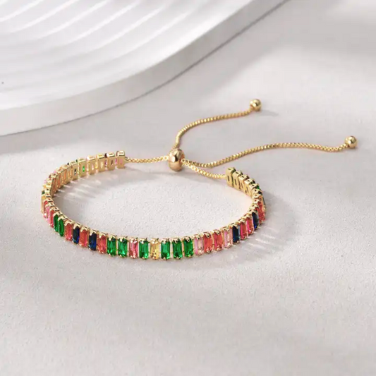 RAINBOW BLING BRACELET (ADJUSTABLE) - Concordia Style Boutique